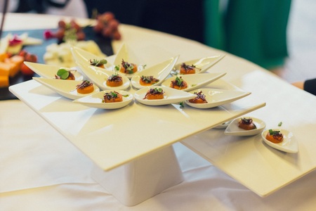 Appetizers in a Mediterranean wedding, a single-bite snack
