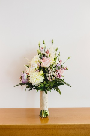 Colorful isolated bridal bouquet for a weddingの写真素材