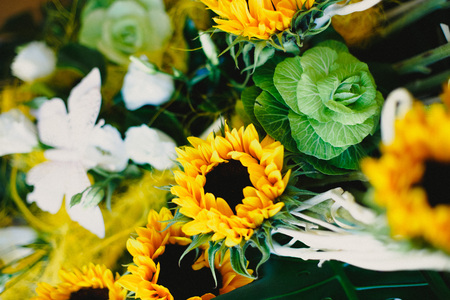 Colorful isolated bridal bouquet for a weddingの写真素材