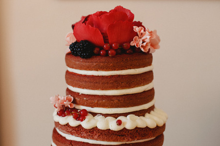 Delicious real wedding cakeの写真素材