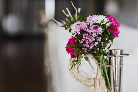 Colorful isolated bridal bouquet for a weddingの写真素材