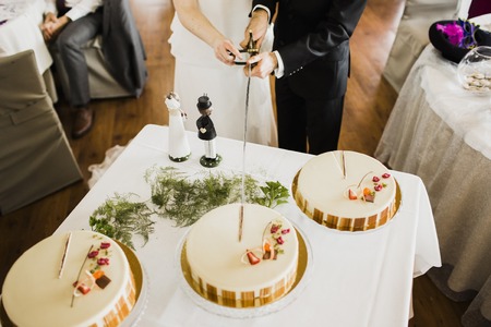 Delicious real wedding cakeの写真素材