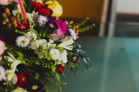 Colorful isolated bridal bouquet for a weddingの写真素材