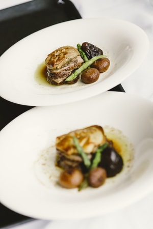 Main dish during an event or weddingの写真素材