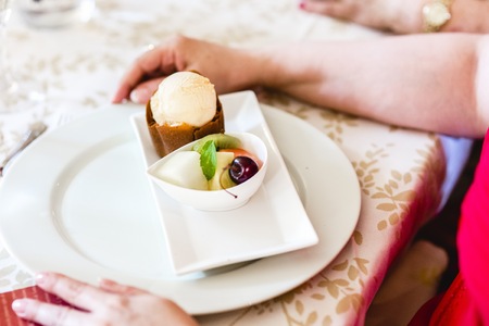 Cold desserts and wedding cakesの写真素材