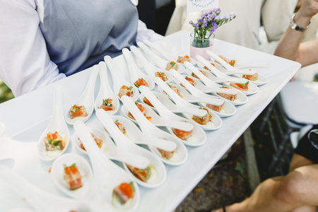 Delicious wedding appetizers.
