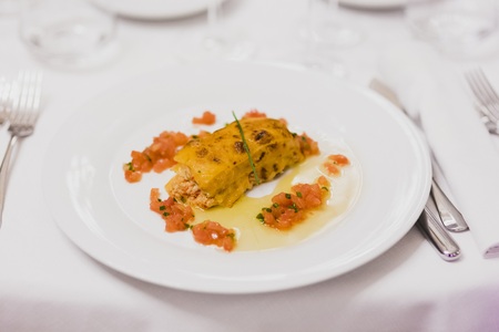 Main dish during an event or weddingの写真素材