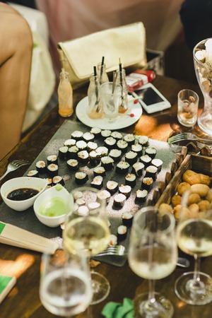 Appetizers in a Mediterranean wedding, a single-bite snackの写真素材