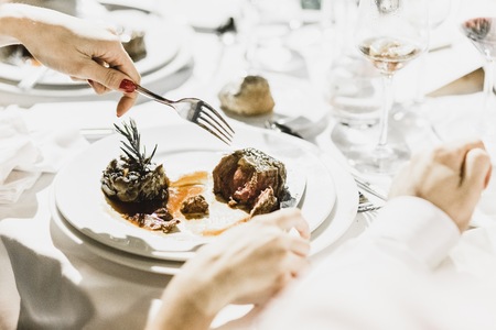 Main dish during an event or weddingの写真素材