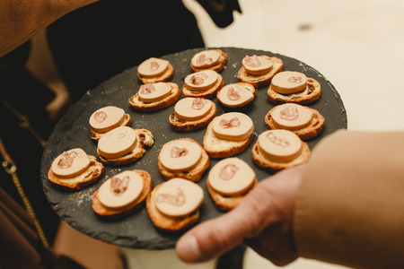 Appetizers of a wedding menuの写真素材