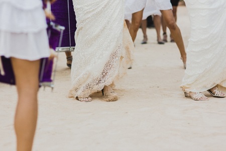 Newly married couple after their wedding.の写真素材