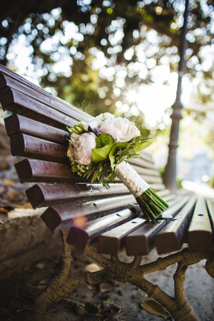 Colorful isolated bridal bouquet for a weddingの写真素材