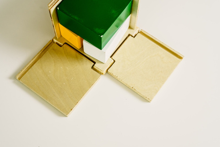 Toys and materials montessori in a classroom of a school for childrenの写真素材