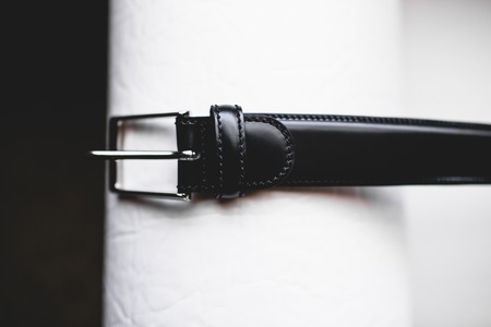 Black elegant business man beltの写真素材