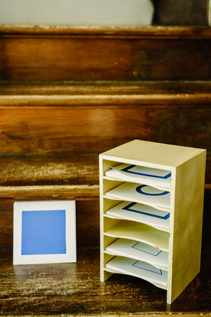 Geometrical montessori cabinetの写真素材