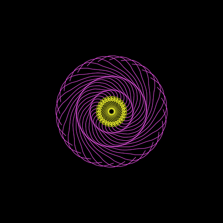 illustration, simple radial mandala style rendering, abstract circular lace.