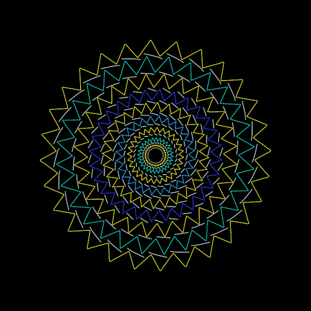 Simple composition of abstract radial grid and lightsの写真素材