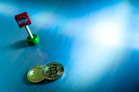 Problems for bitcoin tradersの写真素材