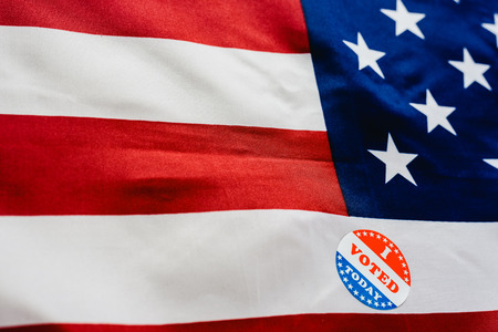 Stickers to indicate that I have already fulfilled the duty to vote today in the American elections.の写真素材