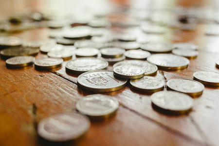 Old Spanish pesetas coins
