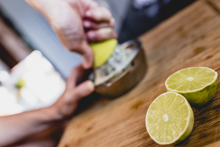 Lemons ready to be squeezed and cooked.の写真素材