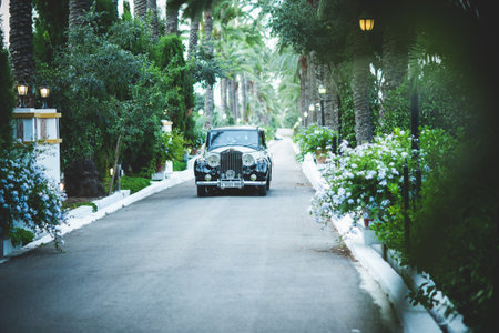 Valencia, Spain - July 21, 2012: Rolls Royce, a luxury car rented for special occasions.のeditorial素材