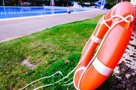 Lifeguard float ring mandatory in all hotel and resort pools.
