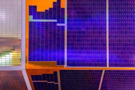 Detail of the latest technology solar panel cells.の写真素材