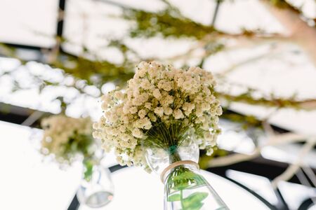 Floral decorations for a spring eventの写真素材