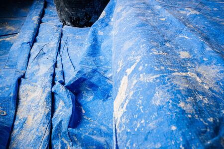 Home renovations get dirty and the floor must be protected and cleaned of debris and dust.の写真素材