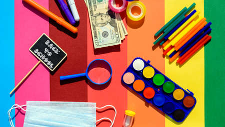 School supplies cost money back to school after the pandemic.