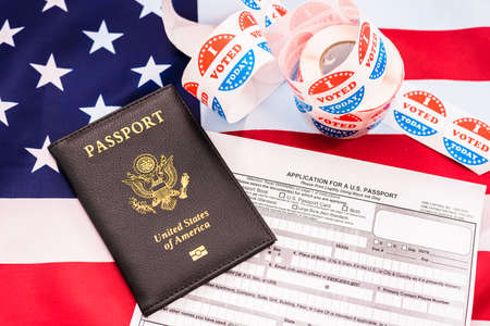 Application to get United States Passport on of American Flag and to be able to vote in the...