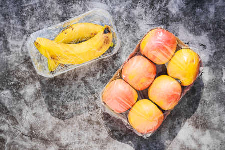 Plastic waste is unsustainable, polluting unnecessary fruit wrap.