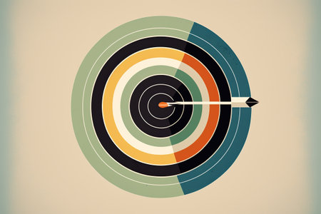 target, objective and business strategy. AI generated.の素材