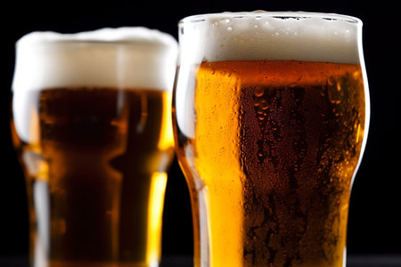 The consumption of refreshing beer increases in summer. Ai generated.の素材