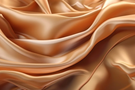 Background of various colors of billowing silk. Ai generated.の素材