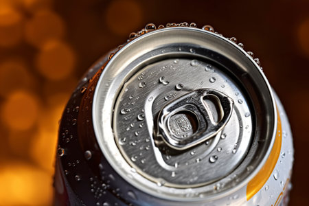 Ring of a soda can made of aluminum. Ai generated.の素材