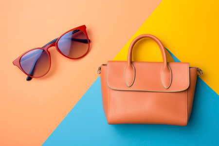 In studio, women's bags for summer. Ai generated.の素材