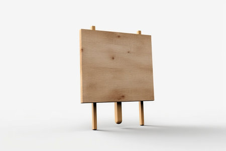 Blank signage mockup set against a neutral and isolated background. AI Generated.の素材
