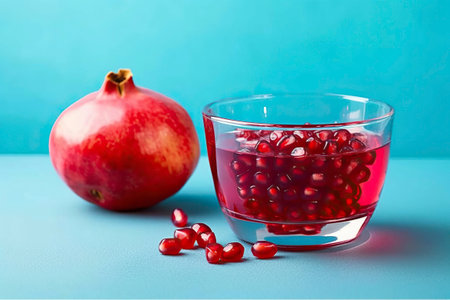 Pomegranate juice squeezed from the juicy fruit.の素材