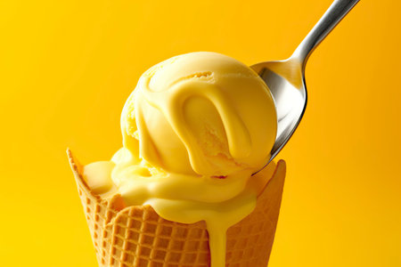 Curious carrot ice cream, isolated, nutritious and sweet vegetable ice cream. AI generated.の素材