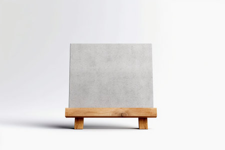 Blank signage mockup set against a neutral and isolated background. AI Generated.の素材