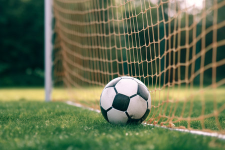A goal where you can concede goals with soccer balls. Ai generated.の素材