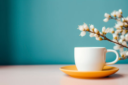 Delicious cup of coffee with cream. Ai generated.の素材