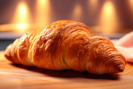 Delicious croissant, typical French of world gastronomy.の素材