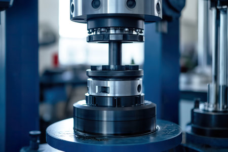 Round hydraulic press, to crush and squeeze industrial materials.の素材