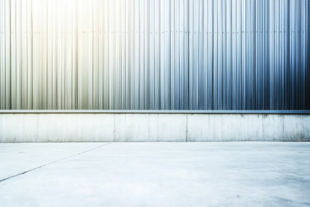A black loft-style room features a smooth cement floor and a concrete shelf table, ideal for showcasing products. The design emphasizes industrial elegance with faded colors, creating a unique backdrop that complements high-end photography. This setting is perfect for creative projects and artistic displays.の素材