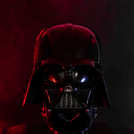 Darth Vader Helmet close up Star Wars propのeditorial素材