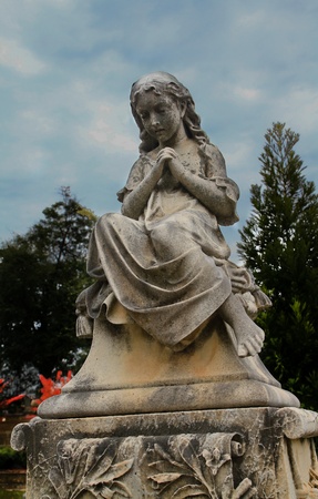 Grim day over the public cemetery.の写真素材