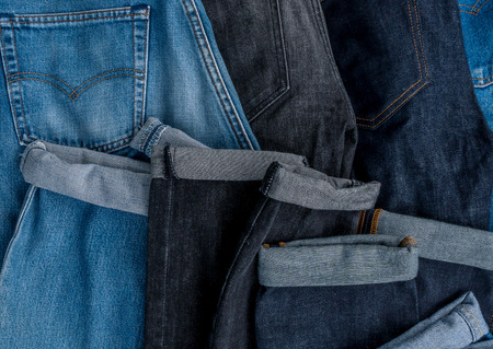 Jeans for female and maleの写真素材